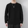 2023 Primavera Lg manica oversize T-shirt da uomo di colore solido Harajuku 100% Cott Casual Basic O-Collo Tee Shirt per uomo J5xs #