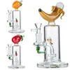 Bongo de vidro em forma de fruta com tigela de vidro Cor inebriante Percolador Tubo de água elegante 14mm Conjunto feminino DHL20094 DHL20092 DHL20093