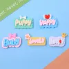 Miniatury 100pcs kawaii flatback żywica lette Cabochon DIY Hair Bak Jewel CELEFOLD Dekoracja akcesoria do scrapbookingu