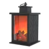 Miniatures 3D Romantic Led Lamp Simulation Flame Design Fake Fireplace Ornaments For Home Garden Villa Park Night Light Decoration Gift
