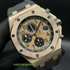 AP Wrist Watch Collection Epic Royal Oak Offshore Series 26470or Rose Gold Dial With Crocodile Belt Mens TimeKeeping Fashion Leisure Business Sports Watch