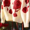 Maglioni da donna Maglione floreale vintage Pullover da donna Manica lunga Maglieria morbida Maglioni Donna O Collo Donna casual per la primavera Autunno