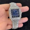 Deluxe 2024 New Iced Out Jewelry Stainlist Study Stuff Diamond Face Face VVS Moissanite Watch