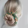 Barrettes Barrettes Sweet Hairpin Couvre-chef Sparkling Emeralds Strass Coiffe pour Party Cosplay Outfit Tissu Assorti Hsj88 Dro Otmpv