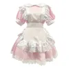 Ensemble uniforme de femme de chambre rose japonais Cos Soft Girl Maid Dr Lolita Dr w6bt #