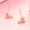 Ohrstecker Fashion Net Red Fresh Lovely Deer Shiny Crystal Lady 2024 Anti Allergy Cocktail Party Schmuck