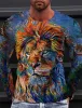 Li Uomo Lg T-shirt manica per uomo Abbigliamento Casual Top Fi Abbigliamento sportivo Harajuku 3D Stampa completa Abbigliamento Streetwear 2024 X6pf #