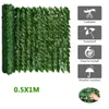 Decorative Flowers Artificial Ivy Privacy Fence Screen Strengthened Joint Prevent Leaves Faux Hedge Panels Vines For Outdoor Garden