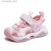 Sandali Ragazze rosa mimetico punta avvolta sandali sportivi per bambini 2023 estate nuova gioventù antiscivolo moda per bambini ragazzo scarpe casual fresche Q240328