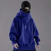 Mężczyźni Y2K Zakłapy z kapturem Turtlerek Harajuku Bluza Spring Spring Autumn Hip Hop Ninja Style Solid Pullover Tops Streetwear O735#