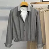 high Quality Men Clothing Easy Care Busin Urban Casual Shirt Lg Sleeve Slim Handsome Dr Shirts b7FH#