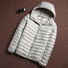 Chaqueta de plumón de pato ultraligera para hombre, ropa de calle coreana, abrigos de plumas, cuello alto, ropa cálida para hombre, marca Fi de invierno y4iG #