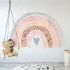 Stickers Boho Grote Regenboog Beige Roze Aquarel Muur Sticker Vinyl DIY Verwijderbare Muur Stickers Kinderkamer Meisjes Kamer Speelkamer Home Decor