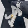 GRA Certificate Customized Jewelry 2In Sier Iced Out VVS Moissanite Letter Initial K Name Pendant