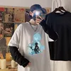 Новая игра Genshin Impact Футболки Лето LG рукав Harajuku Kawaii Gan Yu Shadow Unisex Fi Hip Hop Поддельные футболки из двух частей e8Pj #