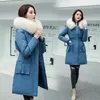 2022 Новые корейские пуховые пальто Женская зимняя куртка Парки Большой размер Свободное пальто Плюс Veet Теплая куртка Lg Parkas o9xe #