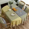 Toalha de mesa oval 188cm cinza xadrez elipse capa tecido de linho com renda jantar casa fazenda simples rústico