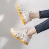 Casual Shoes 2024 Autumn Women's White Korean Version Of Thick-soled Wave All-match Sports