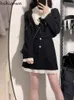Arbeitskleider Adrette Koreanische Zweiteilige Sets Damenbekleidung Langarm Crop Coat Hohe Taille A-Linie Rock Outfits Mode Tunika Süß