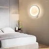Настенный светильник 2024, круглый светильник с круглым креплением, винтажные бра, светодиодное освещение для прикроватной тумбочки, коридора, спальни, гостиной, прихожей