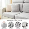 Chair Covers Jacquard Sofa Cushion Cover Plain Elastic Seat Removable Thick Protector L-Shaped Case Pets Living Room Home