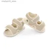 Sandals Baby boys and girls summer breathable and anti slip sandals childrens soft soled shoes 0-18 months old Q240328