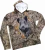 2022 Herren Damen Lg Sleeve Hoodie Wildschwein Camoue 3D-Druck Sweatshirt Reißverschluss Jagdkleidung Übergroße N7UZ #