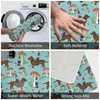 Bath Mats Mat Kitchen Shower Door Gnome Dachshund Floor Mushroom Land Retro Toilet Quick Dry Non Slip Bathroom Accessories