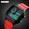 Wristwatches SKMEI Wholesale 7pcs/ Lot Men's Sports Watch Square Dual Time LED Digital Watches Male Clocks Relojes Deportivos 7pcs/lot