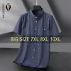 Camicia da uomo Abito a righe Cotone Manica corta Estate Oversize 6XL 7XL 8XL 10XL Plus Size Formale Casual Designer Alta qualità 240325