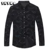 2022 Casual Men's Printed Shirts Men's Korean Pocket Fi LG Sleeve Shirts Luxury Dres Casual Wear Jersey Jackets 05sv#