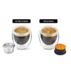 ステンレス鋼の再利用可能なコーヒーカプセルキッチン再利用可能なコーヒーカプセルカップフィルターデルタQコーヒーアクセサリー240313