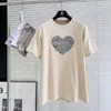 10A Summer T Shirt قميص نسائي MIU تطريز قصير الأكمام Tshirt Mens Tee Designer