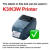 3inch Niimbot K3 Labelprinter Sticker 2580mm Bluetooth Maker Barcode Thermische Papierrollen Kabel Waterdicht Oilproof 240325