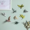 Adesivos 3d cerâmica pássaro criativo adesivo de parede pendurado nordic casa decoração da parede sala estar estátua animal tv fundo montado andorinhas