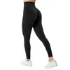 Pantalons actifs collants d'entraînement extensibles pour femmes Leggings de Sport de gymnastique haute en cours d'exécution vêtements de Sport résistant aux squats marron