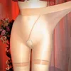 Culotte Femme Crotchless Femmes Sous-vêtements Mesh Huileux Brillant Transparent Boxers Soyeux Lingerie Érotique Boxer Shorts Respirant