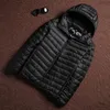 Chaqueta de plumón de pato ultraligera para hombre, ropa de calle coreana, abrigos de plumas, cuello alto, ropa cálida para hombre, marca Fi de invierno y4iG #