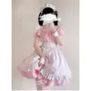 2023 Negro lindo lolita trajes de mucama niñas mujeres encantadora mucama cosplay disfraz animati show traje japonés dr ropa 53bm #