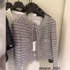 Designer Correct Edition ~ SS Springsummer Silver Grey Round Round mande Longweight Women's Woolen Coat 8016 # E23N