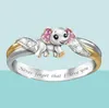 Hibou vous aime toujours anneaux pour les filles dames mignons animaux anneaux licorne abeille éléphant rings 2977835