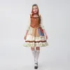 Halen Vuxen Little Red Riding Hood Stage Spela idyllisk herrgård Farm Maid Party Costume Y9XB#