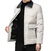 Ładne w dół płaszcze mężczyźni biała kaczka kurtka zimowa ciepła kurtka busin swobodne odzież męska