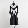 clássico preto branco empregada doméstica estilo britânico Pearl Thread LG Coffee Shop Maid Dr Home Holiday COSPLAY roupas masculinas femininas v7Nu #
