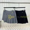 Fashion Designer Shorts Skirts for Women Summer Pleated A Line Dress Metal Letter Mini Skirts Classic Irregular Sexy Dress