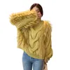 Wholesale Women Winter Luxury Fox Fur Sweater Jacket Canadian Coat for Ladies