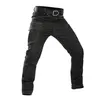 elasticity Cargo Jeans Men Waterproof Wear-resistant Tactical Trousers Men Casual Multi-Pockets Solid Color Joggers Mens Pants k7vU#