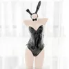 Seksi iç çamaşırı cosplay tavşan kostüm pu deri deri bodysuit mai sakurajima tavşan takım elbise Kawaii kulaklar 8 adet kadınlar için anime hizmetçi kıyafeti k3uj#