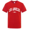 los Angels 1991 Usa City Letter Print Clothes Men Oversize Breathable T Shirt Summer Sweat Luxury T-Shirt Cott Goth Tee Shirt x8vI#