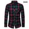 Męskie odzież Bluzka niebieska gradient pasiaste men koszulki Dr Topss Casual Busin kratę druk lg rękawy Camisa Social Masculina E1m0#